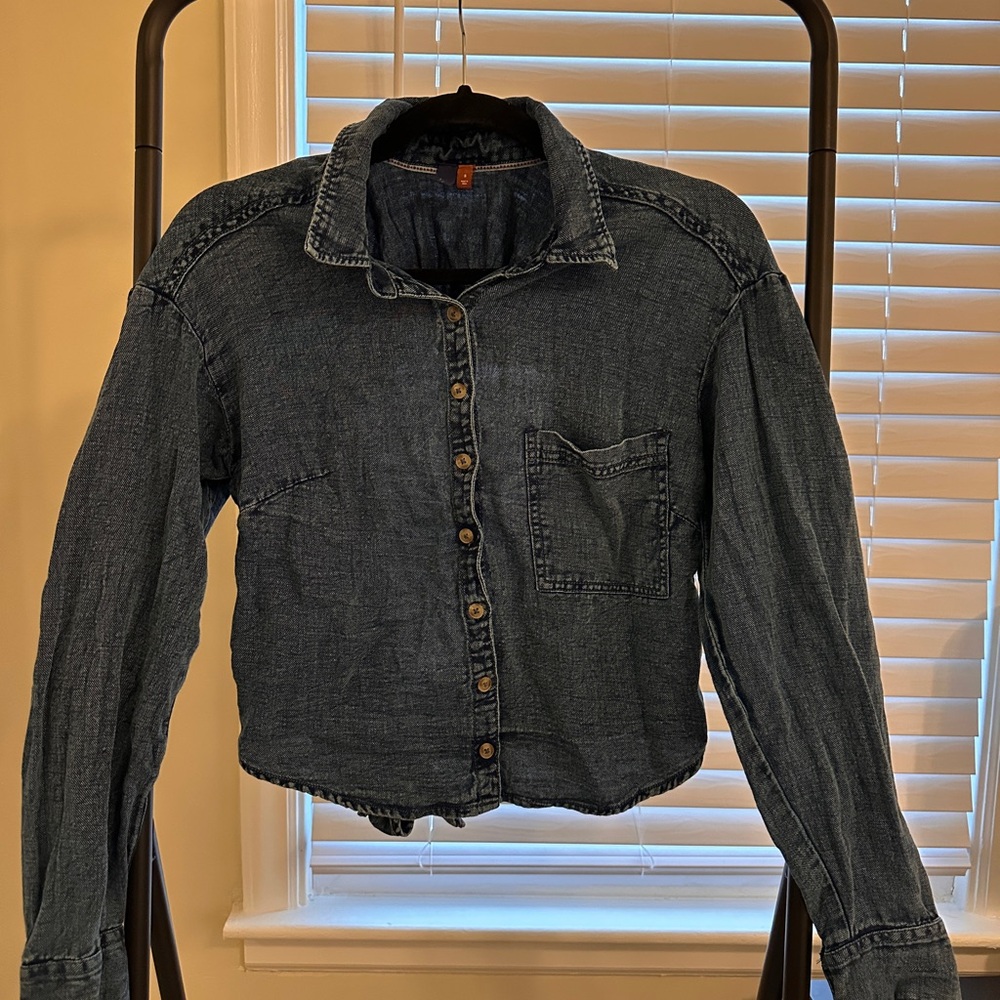 Anthropologie Denim Button-Up Shirt